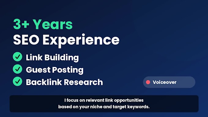 do off page SEO and high quality link building