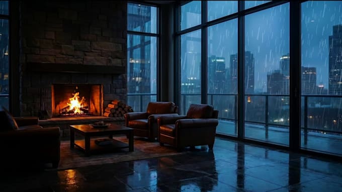 design seamless cozy rain environments for focus and sleep