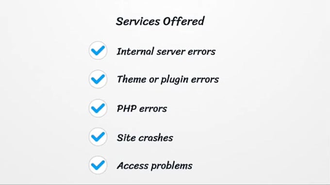 fix wordpress site errors bugs and issues