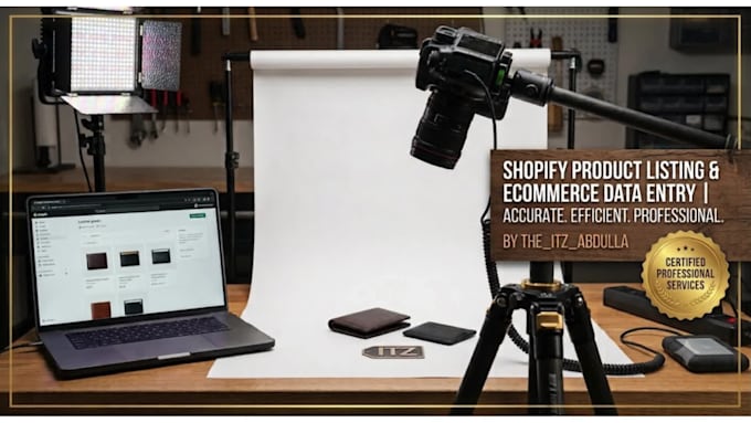 do shopify product listing and ecommerce data entry