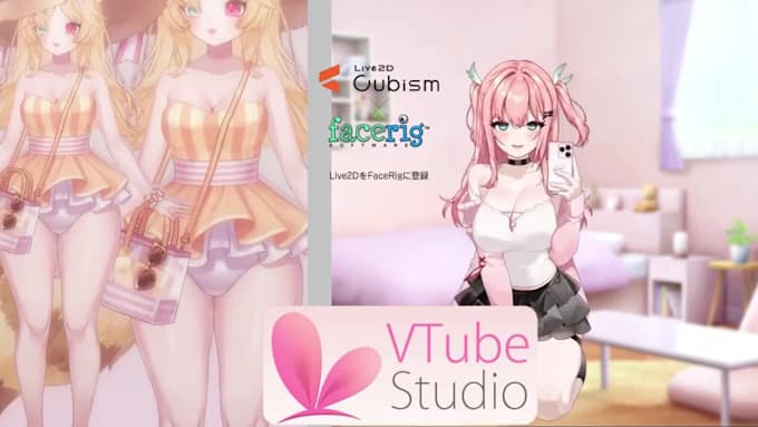 create and rig anime  live2d vtuber model anime nsfw vtuber   with props assets