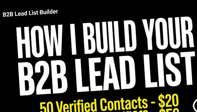 build b2b lead list verified cold email leads with bounc