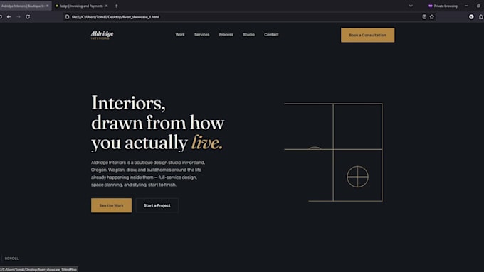 build a modern responsive 5 page HTML website