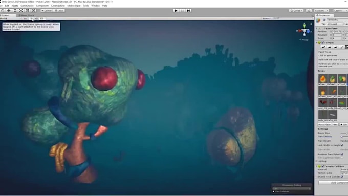 model a small stylized low poly game environment no ai