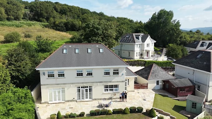 an aerial photoshoot for your house, for listings and lets