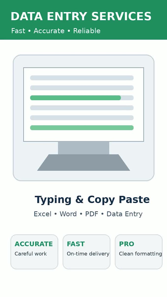 do fast data entry, typing, paragraph writing and copy paste