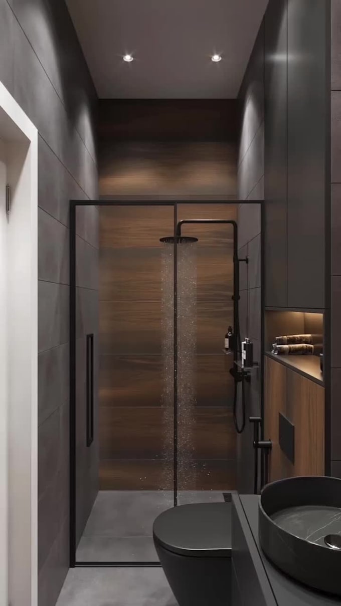 do 3d bathroom interior design and realistic rendering photorealistic renders