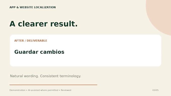 localize your app and website copy into clear spanish