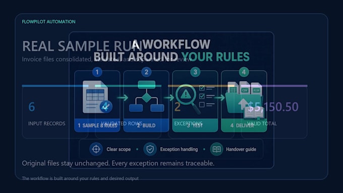 automate excel, CSV, PDF and data processing workflows