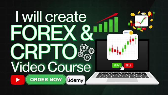 create quality forex and crypto trading video course, tutorials, elearning