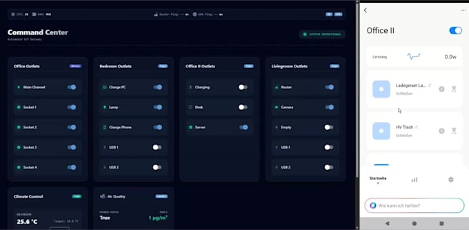 create user friendly UI dashboards to control your smart devices