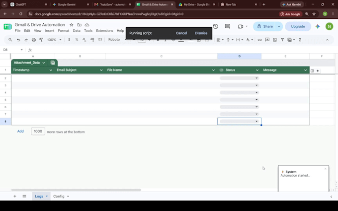 build google apps script automation for your workflow