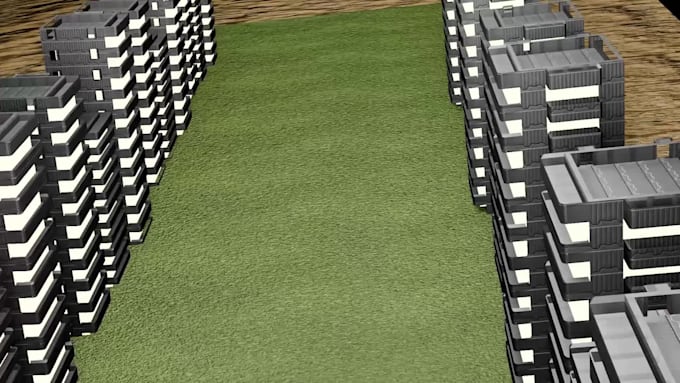 modern modular apartment tower urban building 3d model