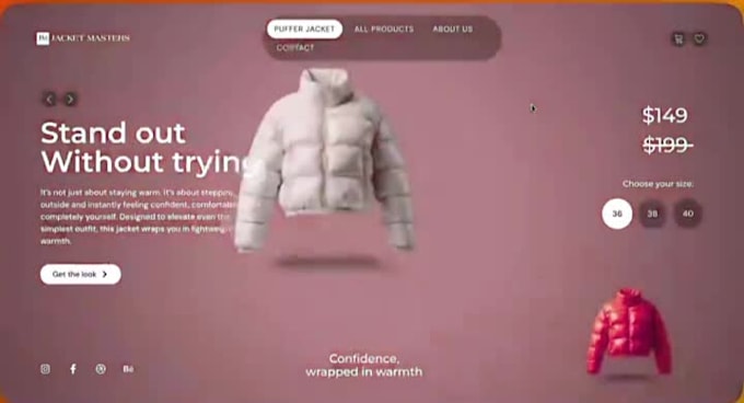 do interactive 3d website landing page 3d model gsap animation threejs r3f