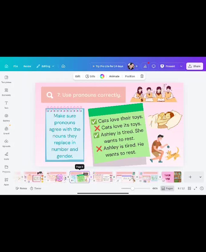 create powerpoint presentations for students