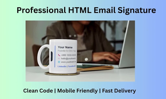 create a responsive HTML email template and professional email signature
