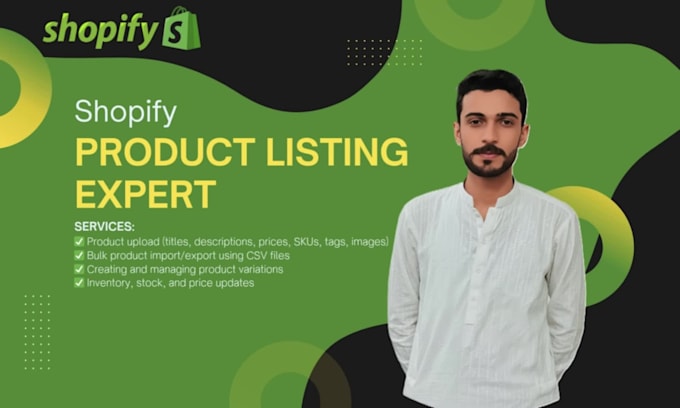 upload and manage shopify product listings