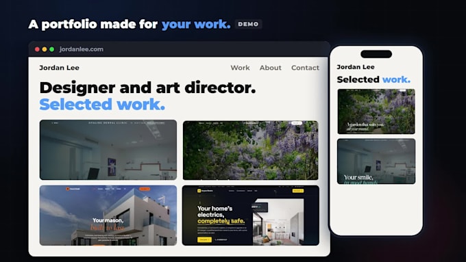 create a good looking portfolio site for freelancers