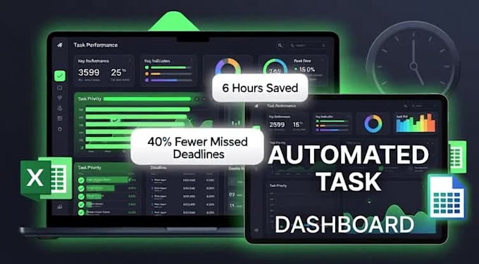 create an automated task management dashboard and tracker in excel, google sheet