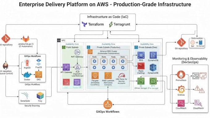 build secure AWS cloud infrastructure using terraform and terragrunt