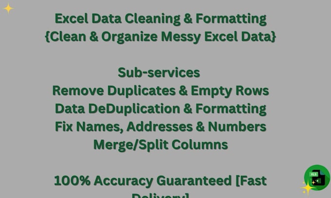 do excel data cleaning and formatting
