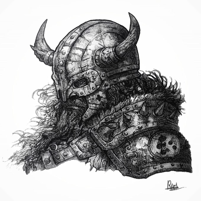 draw fantasy illustrations in pen and ink