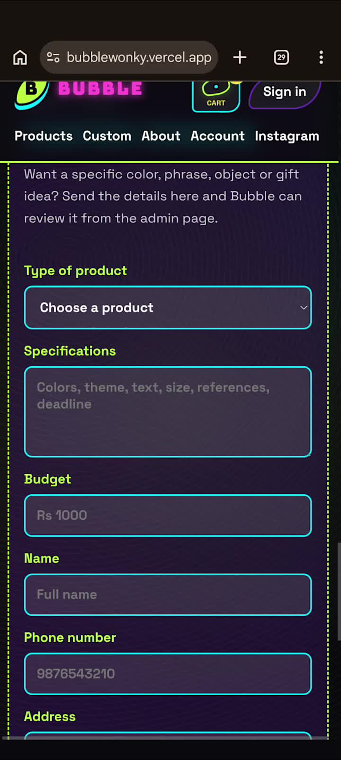 develop and design unique and personalized websites for you