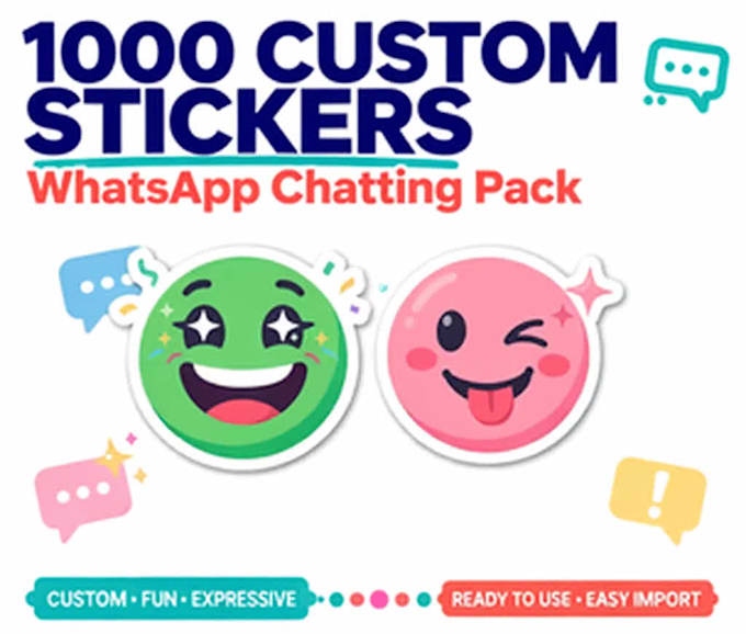 design fun and chatting sticker for your whatsapp