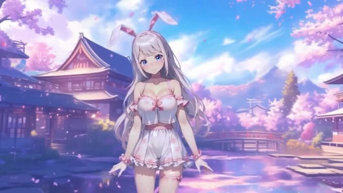 design an anime vtuber model, with advanced live2d vtuber model