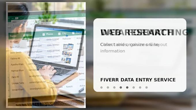 do data entry and excel spreadsheet work