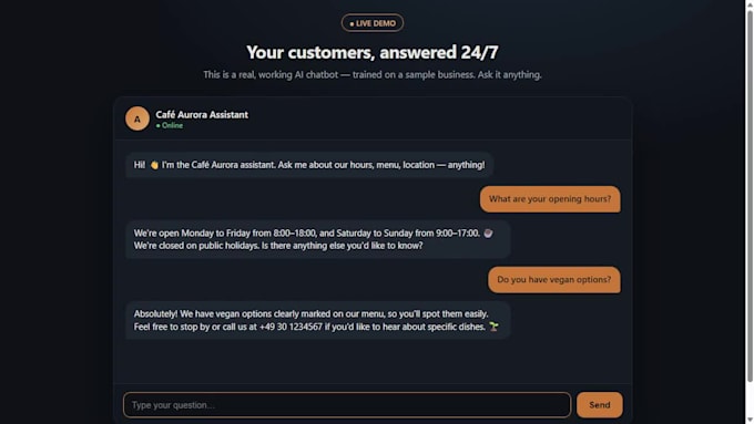 build a custom ai chatbot for your website or business