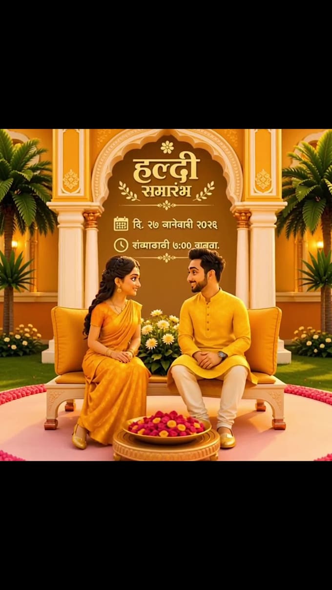 animated 3d wedding invitation video