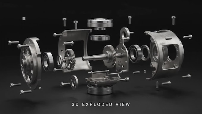 create 3d exploded view animation for your engineering product