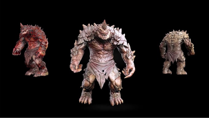 create a game ready 3d character or creature
