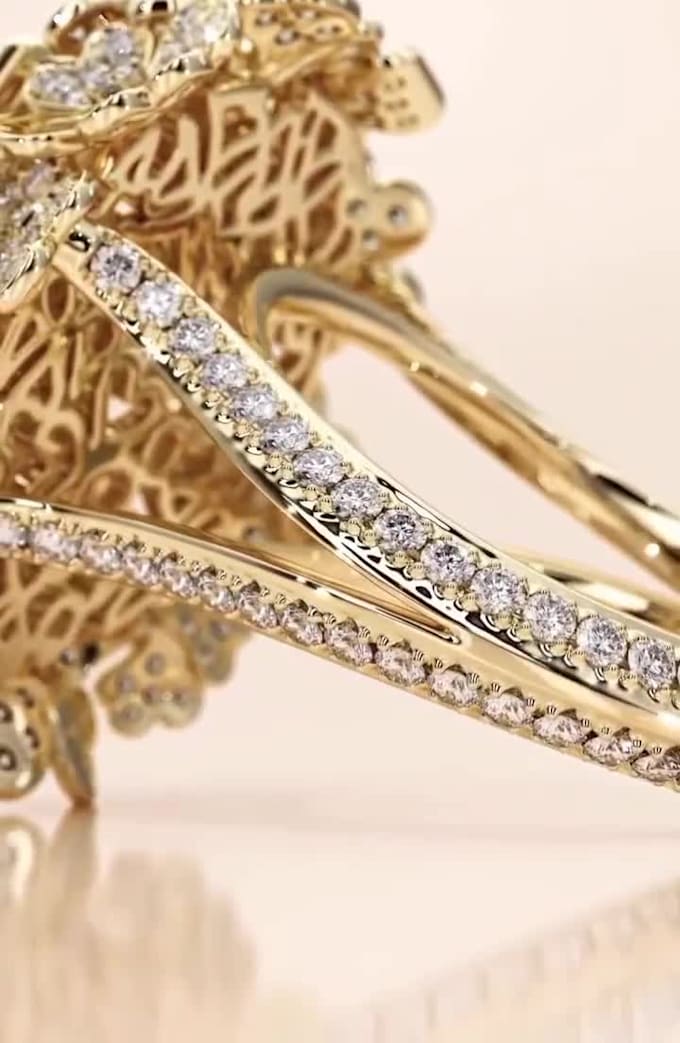 create 3d cad design engagement ring model 3d ring animation custom ring design