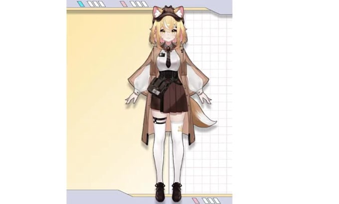 create live2d vtuber model, with smooth pro rigging, ready for vtube studio