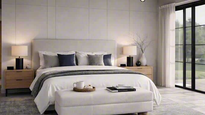 airbnb interior design and realistic 3d rendering