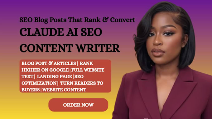 write SEO optimized blog posts articles and website content using claude ai