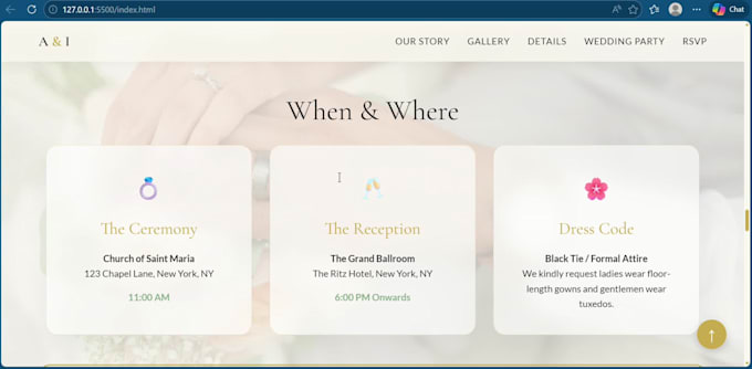 create a wedding website with rsvp, photo gallery and guest list