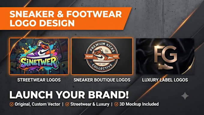 design a sneaker and shoe logo