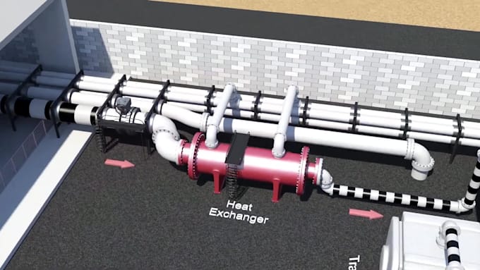 create 3d industrial animation chemical plant visualization walkthrough process