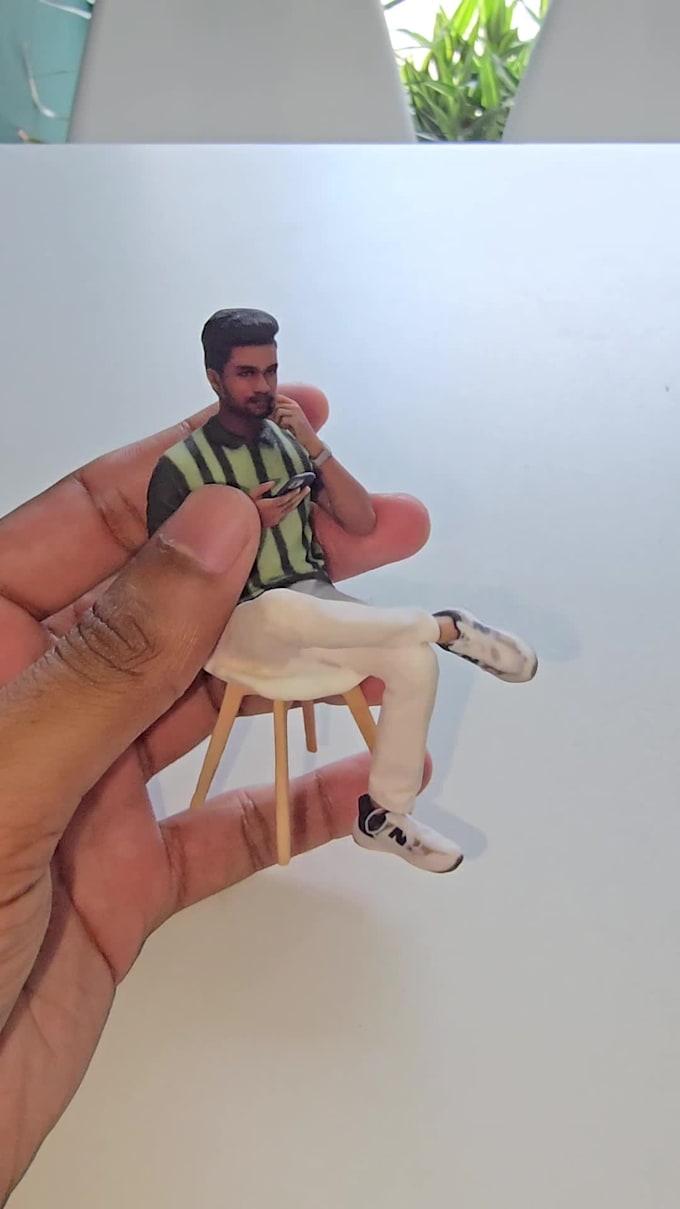 create a custom 3d model of you and ship the printed figure
