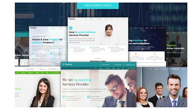 create a modern finance and business website