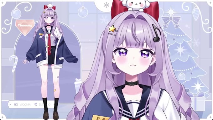 draw and rig 2d vtuber model anime live2d model anime 2d live2d vtuber