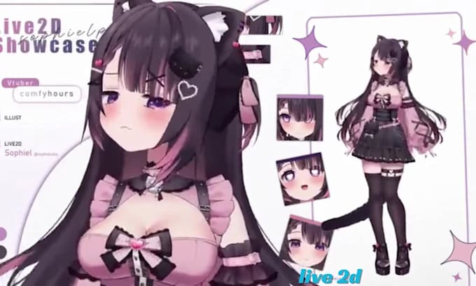 design and rig live2d vtuber model ready for vtube studio