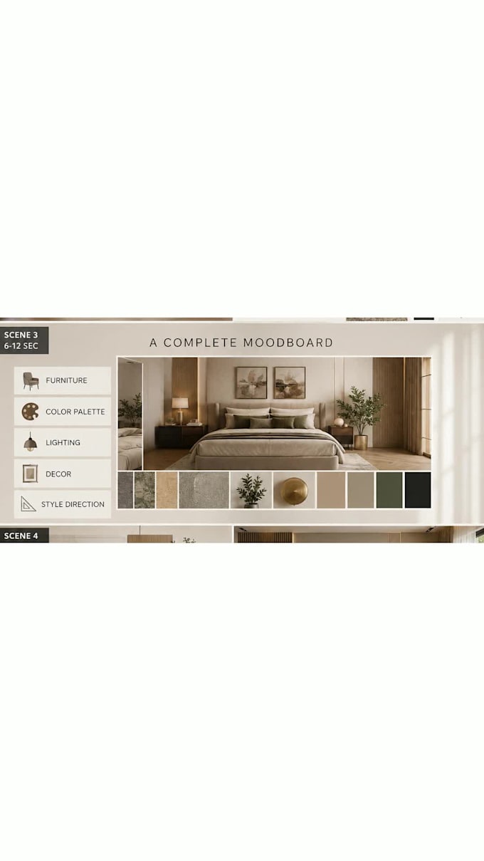 create stunning interior design moodboard with shopping list