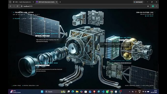 create an interactive 3d landing page using react gsap and threejs