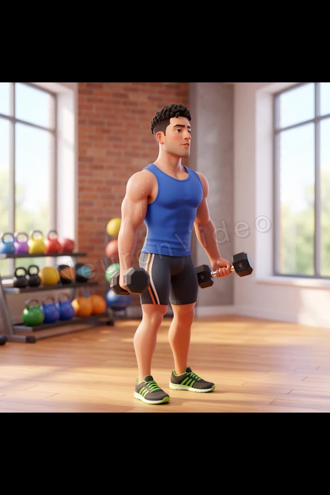 create professional 3d workout and exercise animation videos