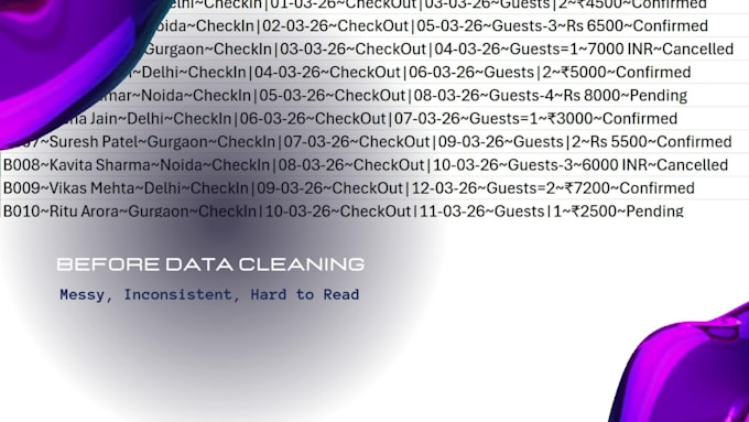 data entry and excel data cleaning