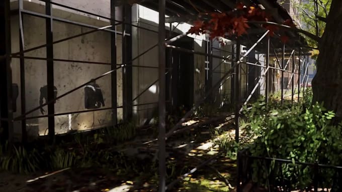 design 3d abandoned city, unity game environment, ue5 environment, VR game map